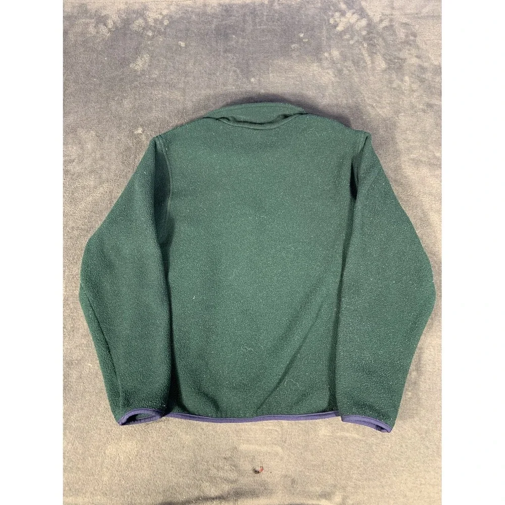 Vintage L.L. Bean Synchilla Snap-T Fleece Jacket Full Zip 90s Green Mens M L - Picture 6 of 6
